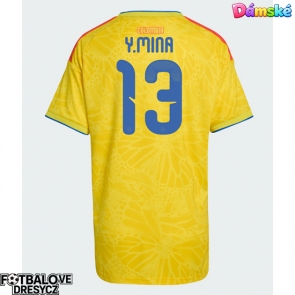 Kolumbie Yerry Mina #13 Dámské Domácí Dres MS 2026 Krátký Rukáv